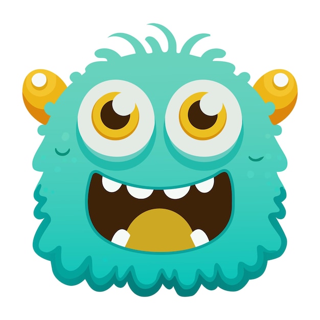 Blue Cute Monster