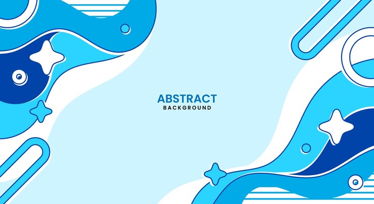 Vector blue fun shape background flat design