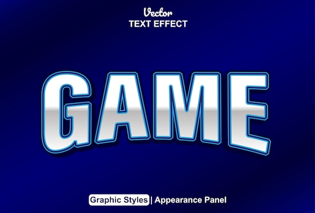 blue games text effect with a modern and editable style