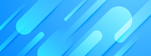 Blue geometric abstract background overlap layer on bright space with waves decoration Minimalist modern graphic design element cutout style concept for banner flyer card or brochure cover