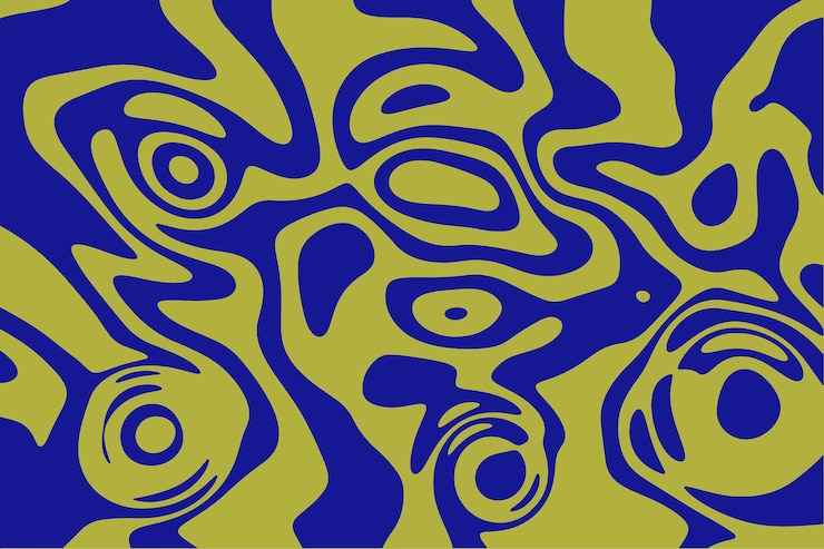 Vector blue golden abstract background