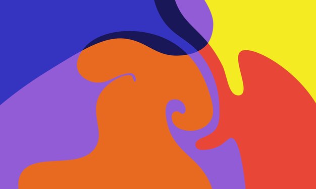 Blue, orange, purple and yellow liquid fluid background. Best smart design for your business.