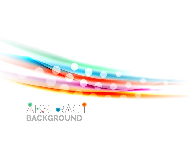 Blurred color waves lines Vector abstract background template