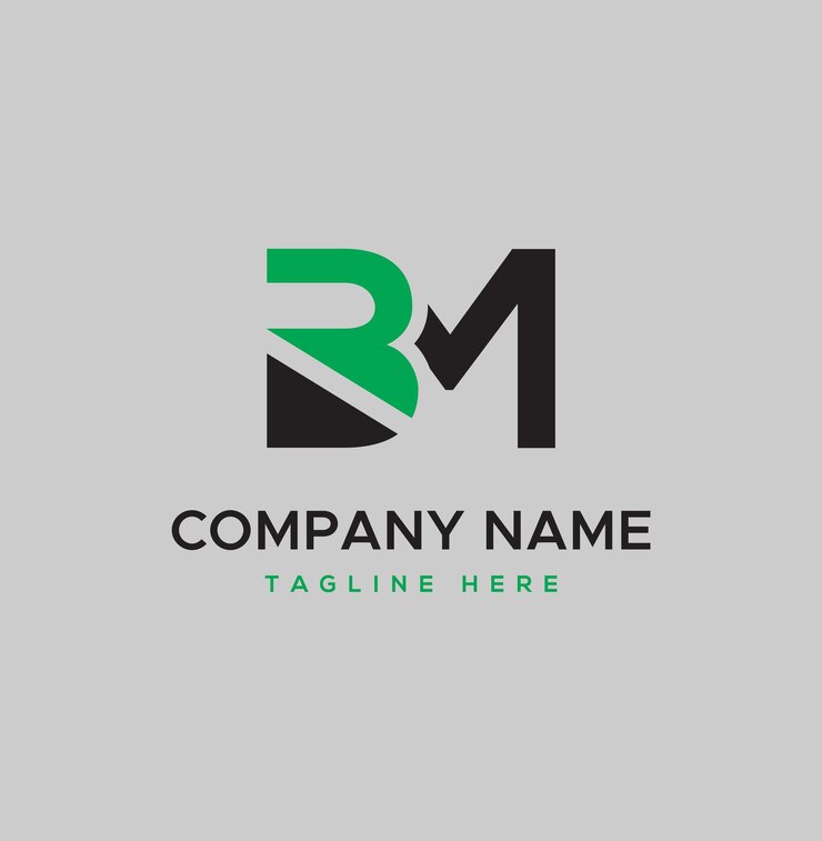 Vector bm letter and monogram logo with vector template design