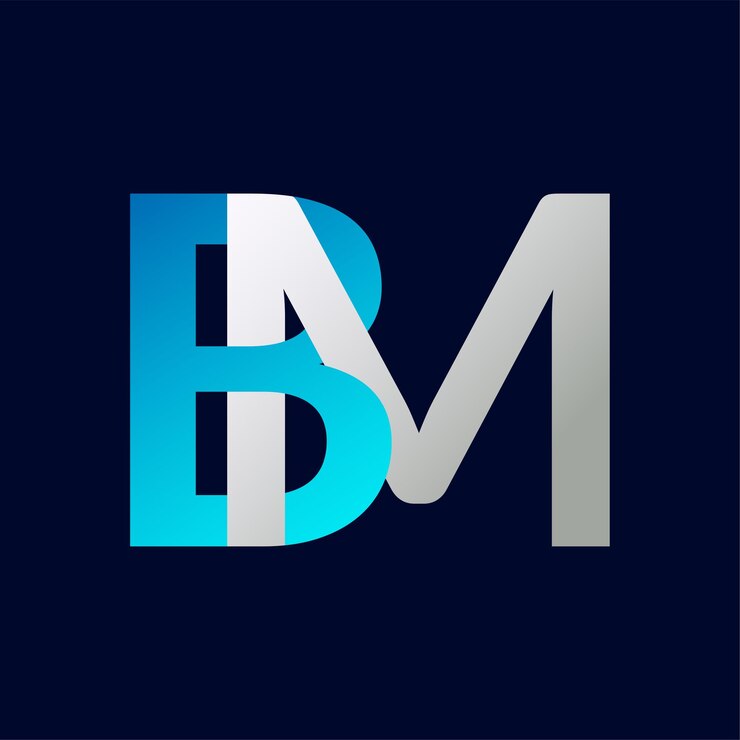 Vector bm letter logo template illustration design