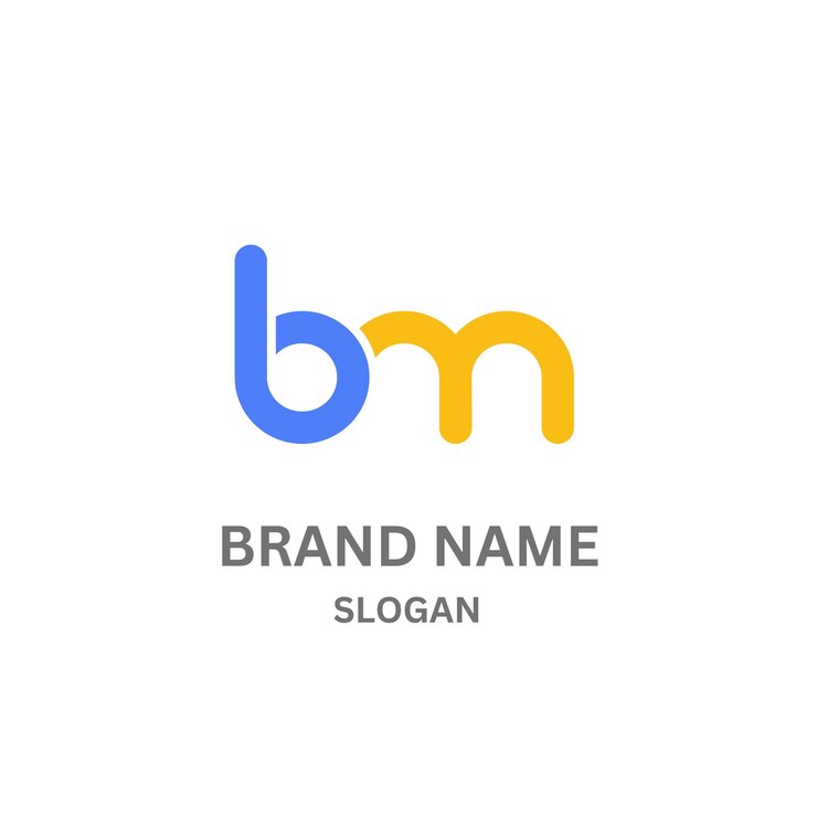 Vector bm420 letter bm logo design
