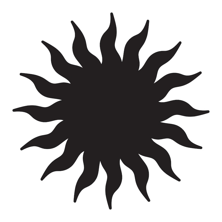 Vector bohemian illustration, celestial vintage sun design