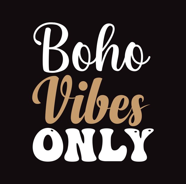 Boho lettering premium vector design