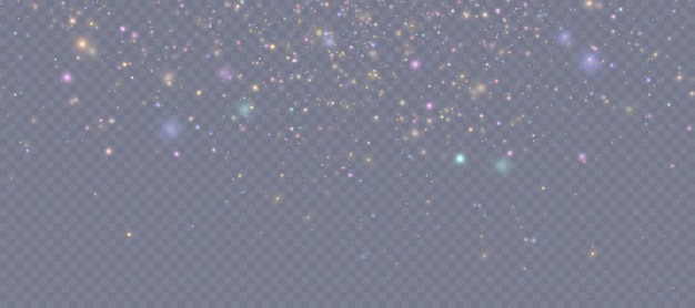 Bokeh glare lights Multicolored blurry translucent highlights Abstract light effect Vector