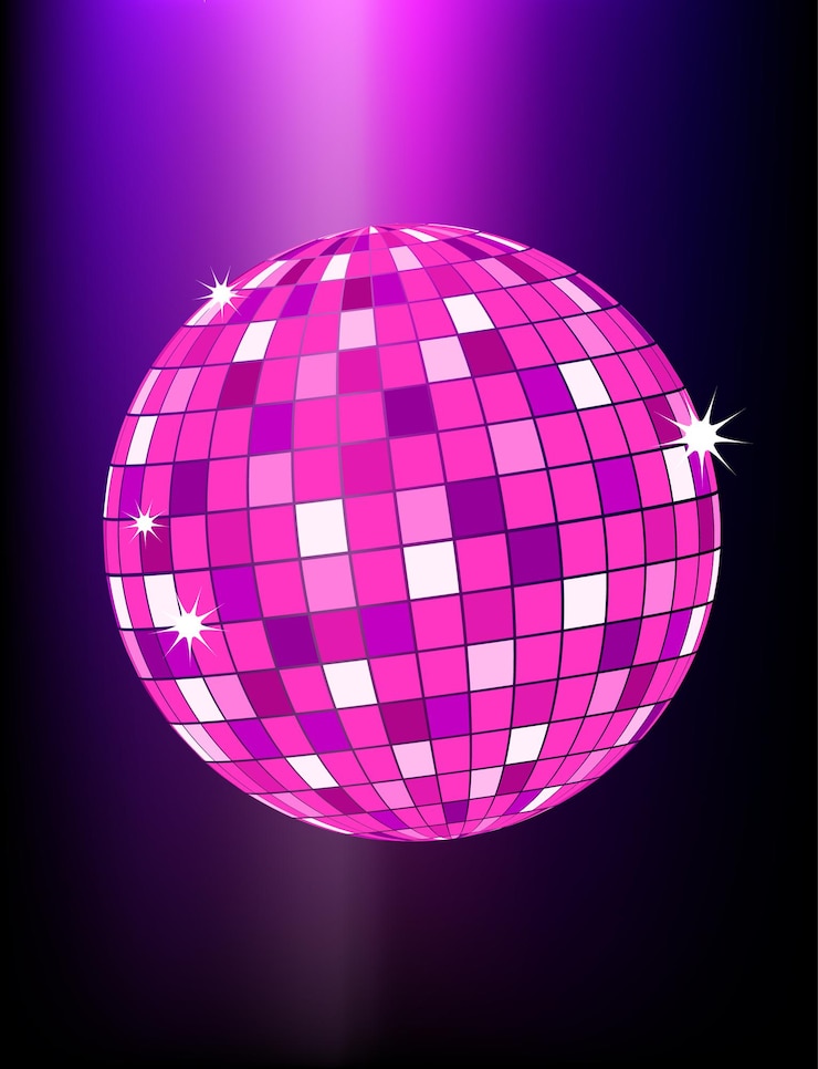 Vector bola disko retro