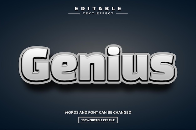 Bold 3D editable text effect template