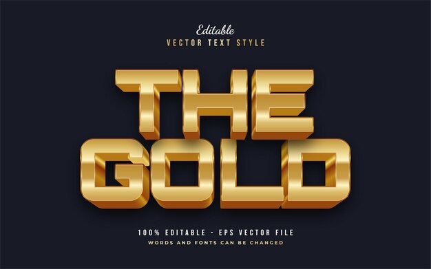 bold 3d gold text style with embossed effect. editable text style effect