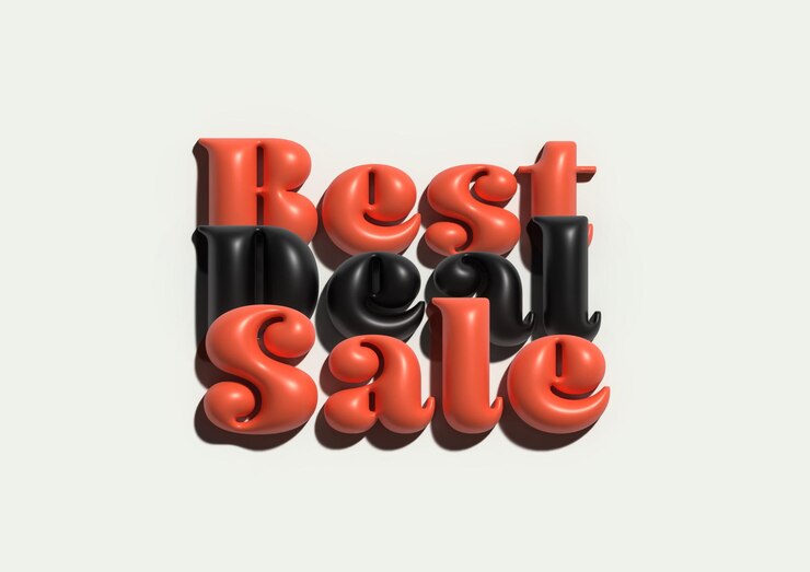 Vector bold 3d text best sale deal