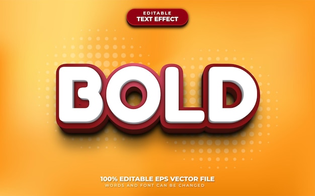 Bold 3d Text Effect Style