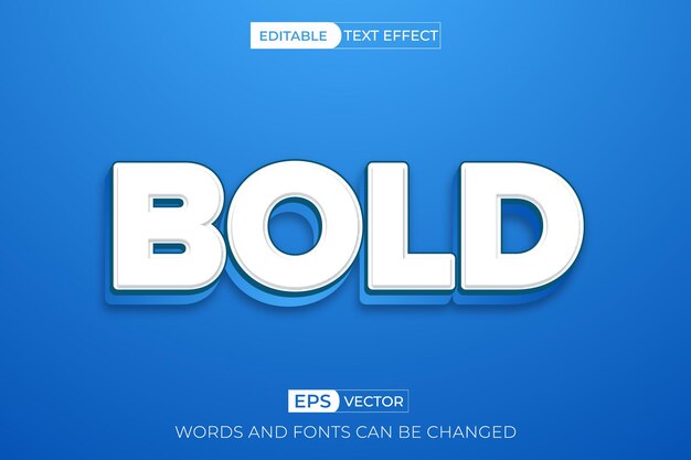 bold editable 3d text effect bold and vibrant vector design