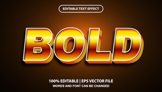 Bold editable text effect template