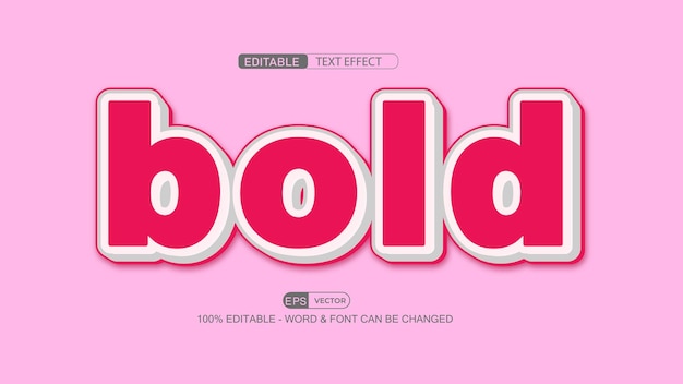 Bold editable text effect vector EPS with cute background