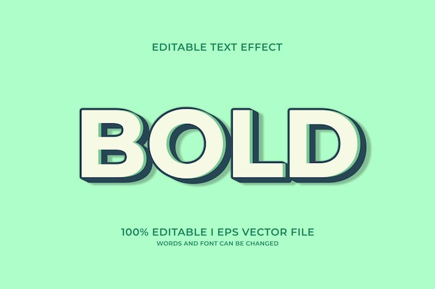 Bold editable text effect