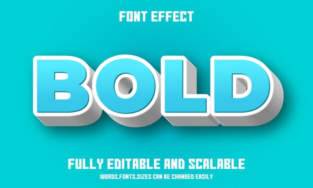 Bold editable text effect