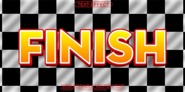 bold finish editable and scalable vector text effect
