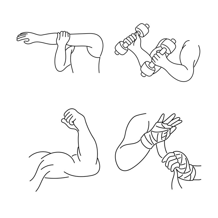 Bold Line and White Line Doodle of Athletic Sports Activities 12