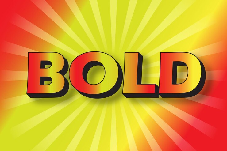 Vector bold text effect design