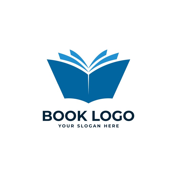 book logo template flat design
