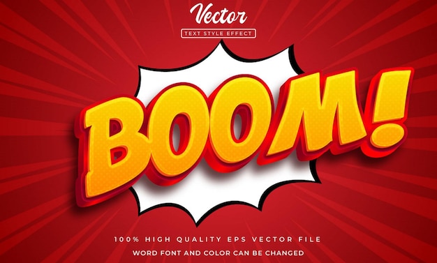 boom comic 3d editable text effect