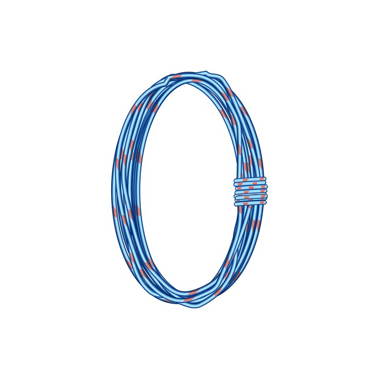 Vector border cord rope cartoon vector illustration