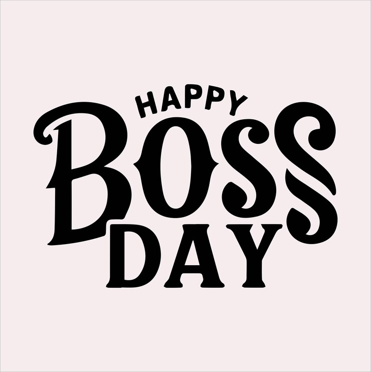 Vector bosss day vector silhouette illustration icon on a white background