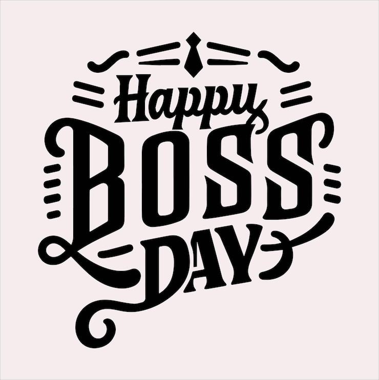 Vector bosss day vector silhouette illustration icon on a white background