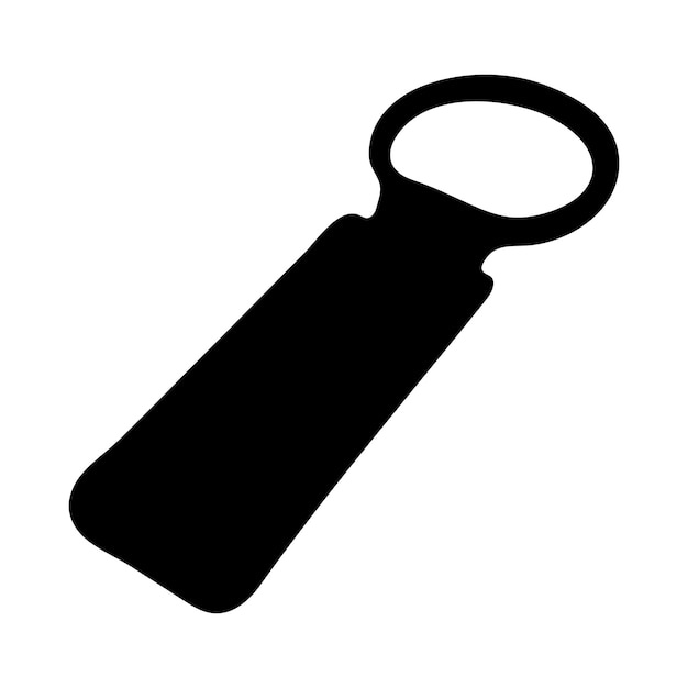Bottle opener silhouette icon graphic