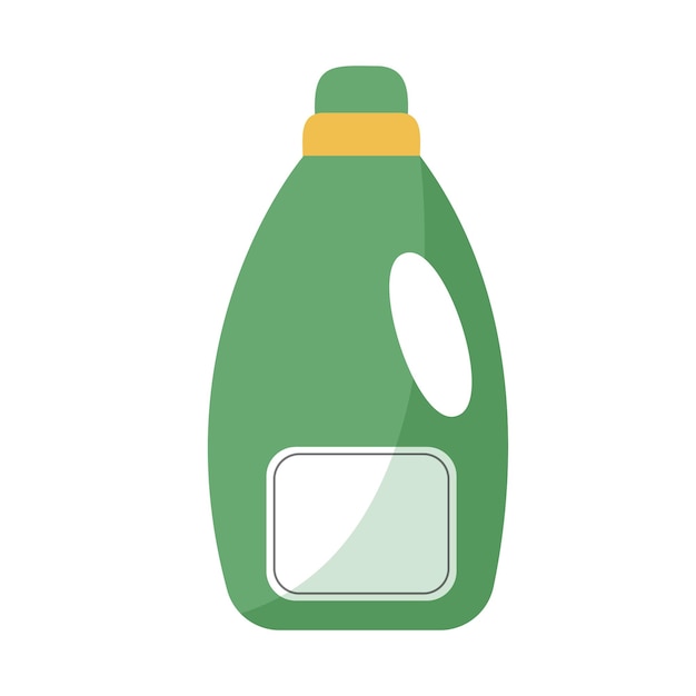 Bottle template of fabric softener in flat style Vector illustration