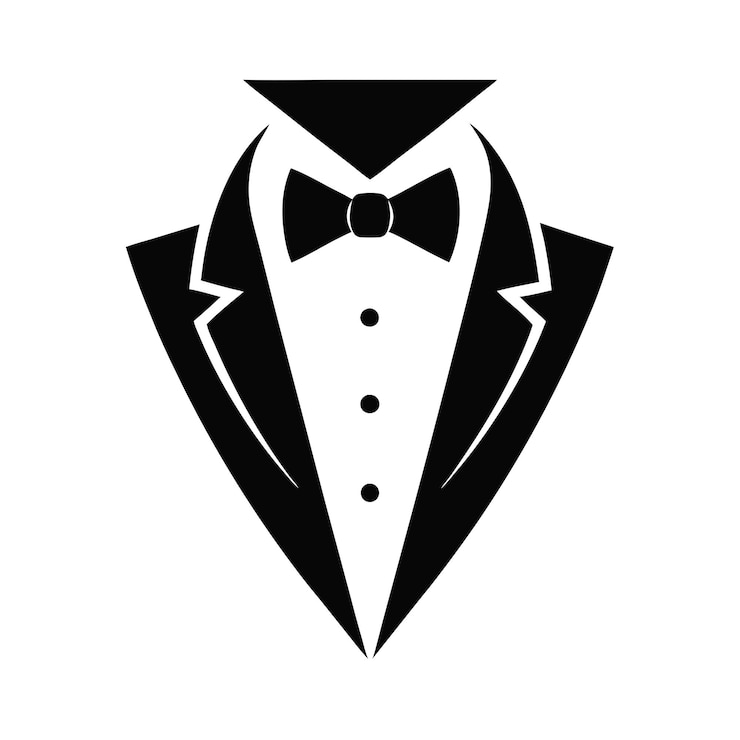 Vector bow tie bowtie tuxedo logo design vector illustration