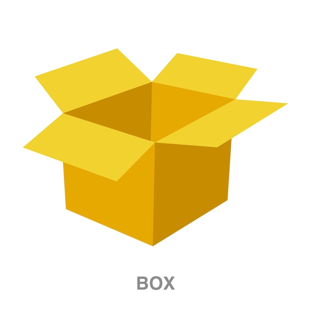 box illustration on transparent background