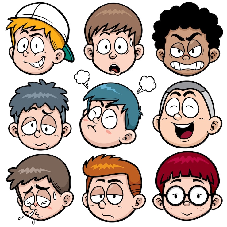 Vector boy face character