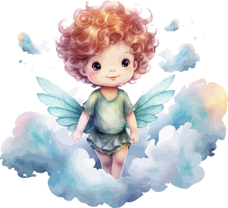 Boy Mermaid Watercolor Sublimation Clipart