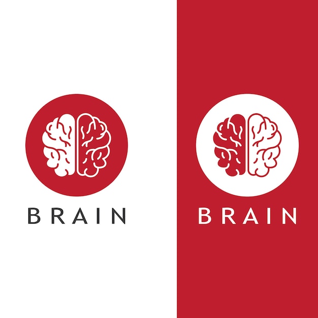 Brain logo Brain logo with combination of technology and brain part nerve cells with design concept vector illustration template