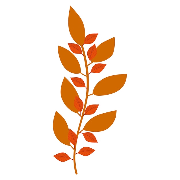 branch of tree autumn icon flat style royalty