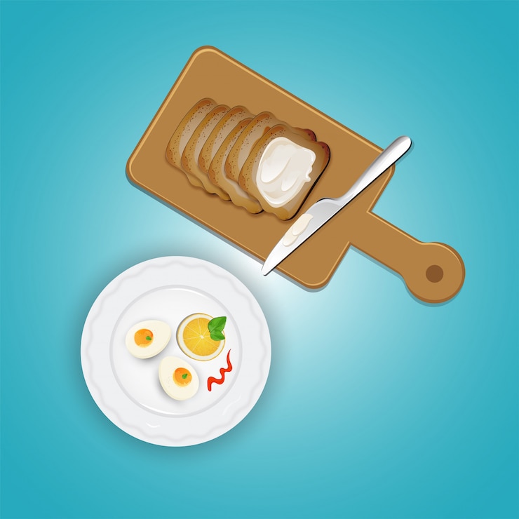 Vector breakfast concept 