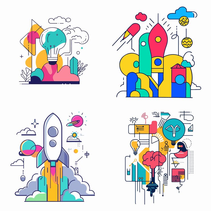 Breakthrough Ideas flat vector design