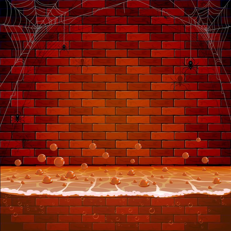Vector brick wall in the sewers
