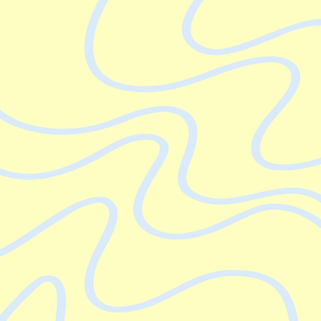 Bright abstract wavy background in lemon and blue colors curved lines ripple marks