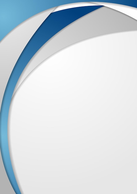 Bright blue grey wavy abstract corporate background Vector graphic design