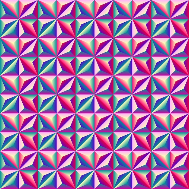 bright colorful geometric abstract metallic seamless patterns