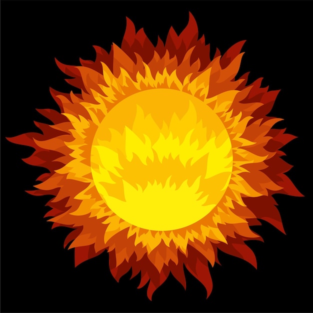 Bright Fiery sun
