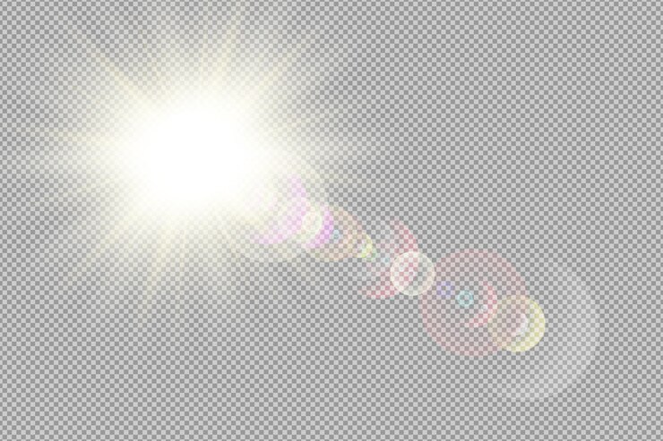 Vector bright sun ray effect