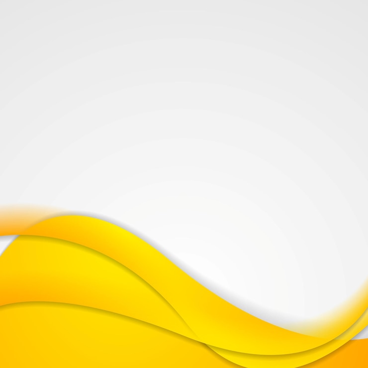 Vector bright yellow waves corporate design