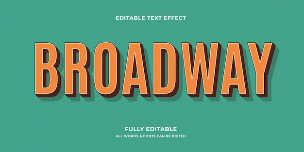 Broadway editable retro style text effect