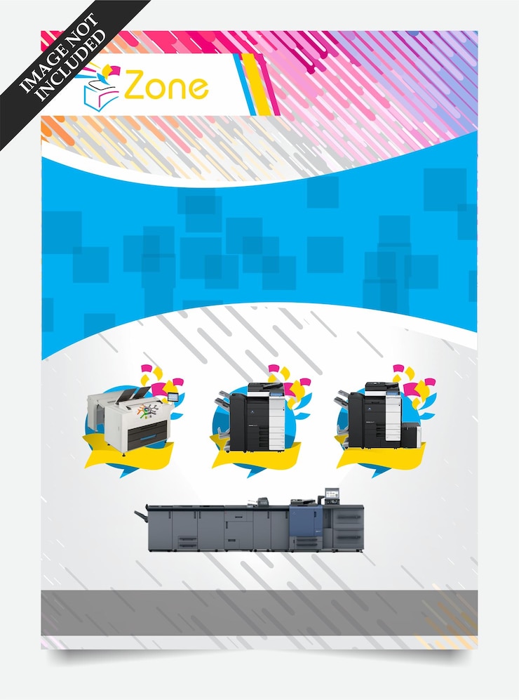 Vector brochure design with colorful background